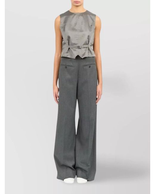 MM6 by Maison Margiela Gray Viscose Vest