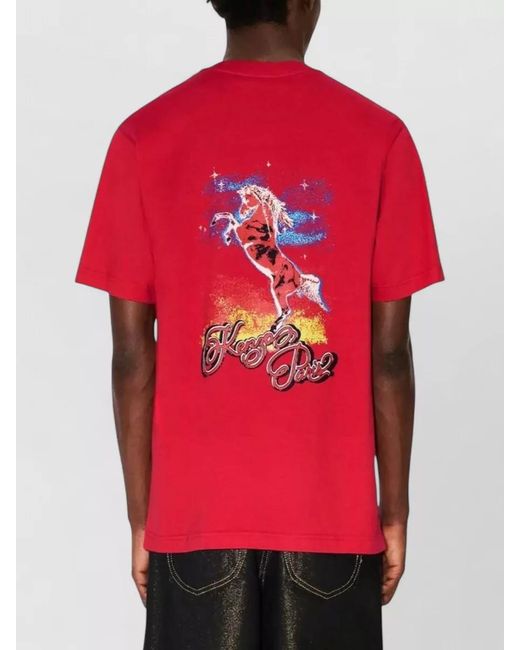 KENZO Red Cotton Jersey T-Shirt for men