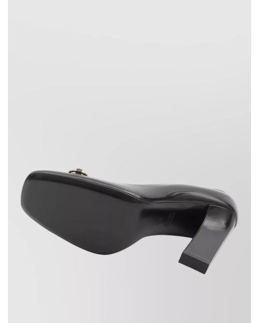 Gucci Black Signora Pumps Soft Leather Morsetto