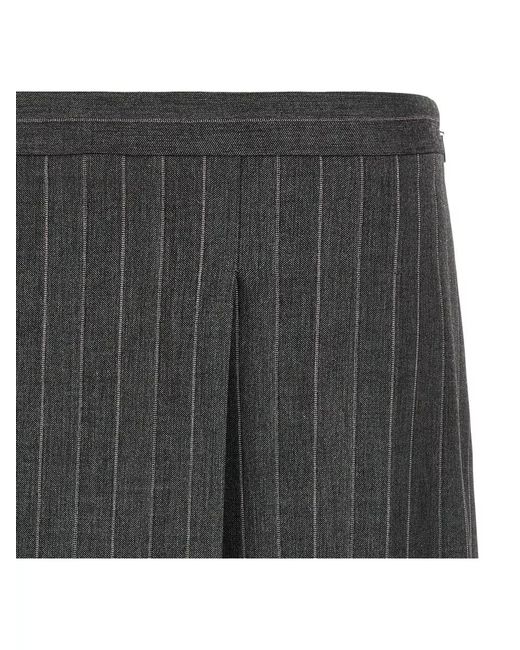 Pinko Gray Pinstripe Mini Flared Skirt