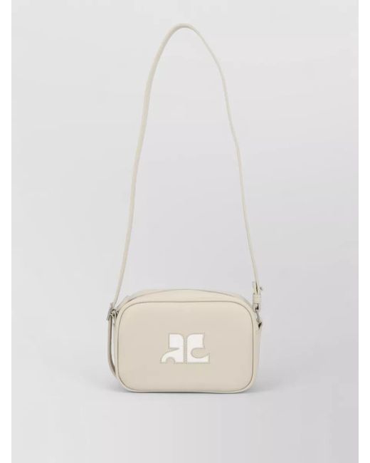 Courreges White Réédition Leather Shoulder Bag