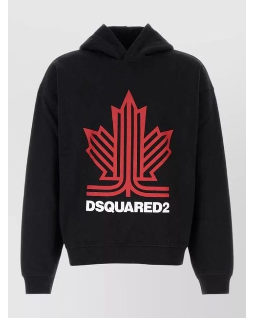DSquared² Black Relax Fit Hoodie for men