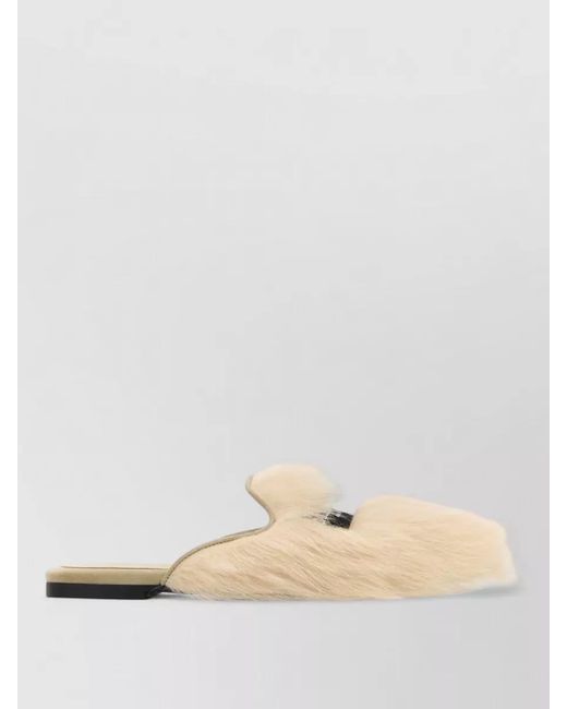 Dolce & Gabbana Natural Shearling Slippers
