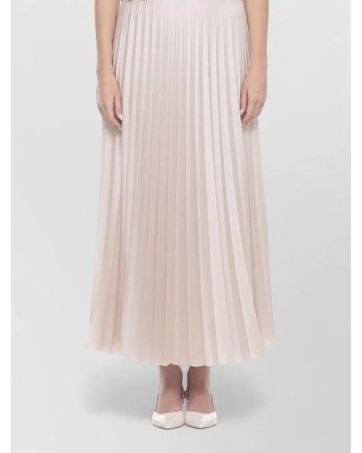 D.exterior White Knee Length Dress Knit Top Lace Skirt
