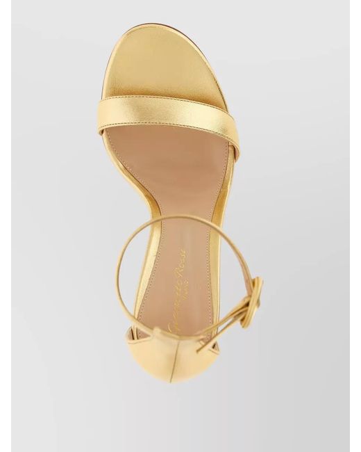 Gianvito Rossi Metallic Leather Portofino Sandals