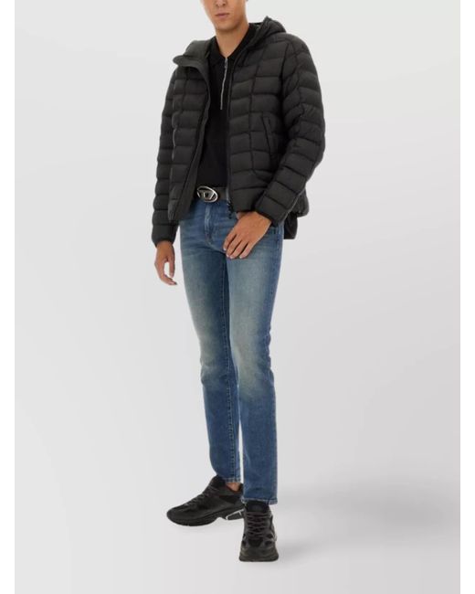 DIESEL Black Regular-Fit Puffer Jacket for men