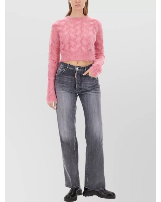 DSquared² Multicolor Cropped Jumper