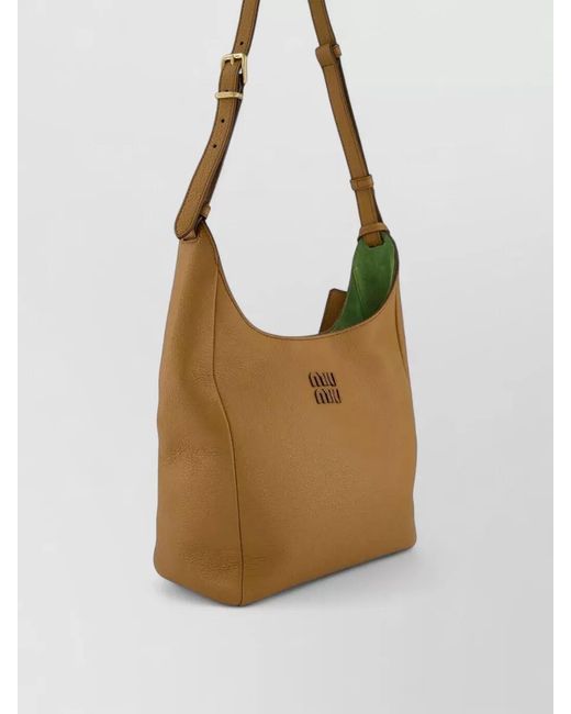 Miu Miu White Calf Leather Shoulder Bag