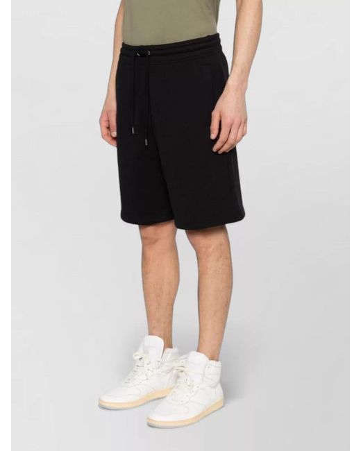 Maison Kitsuné Black Tailored Shorts Featuring Practical Side Pockets for men