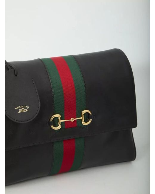Gucci Black Paparazzo Medium Shoulder Bag Top Handle