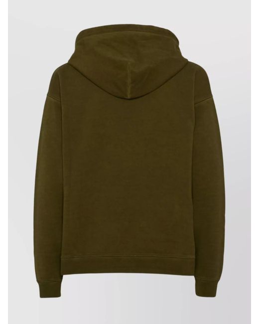 DSquared² Green Ribbed Cuff Hoodie for men