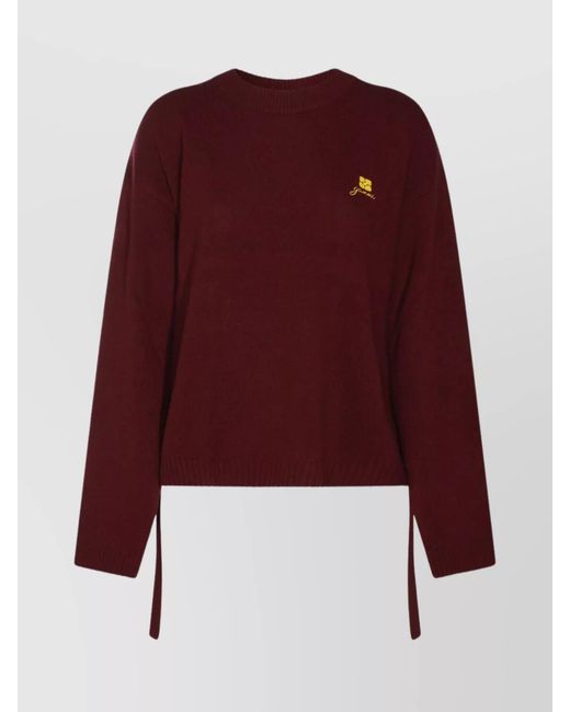 Ganni Red Oversized Wool Jumper