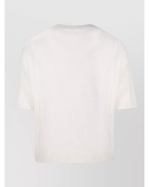 Ganni White Alpaca Blend Sweater