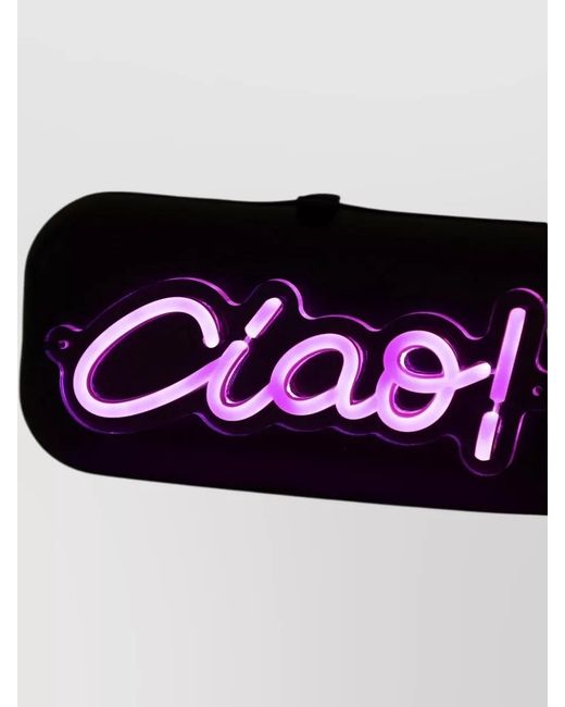Moschino Multicolor Ciao Shoulder Bag Neon Sign Strap