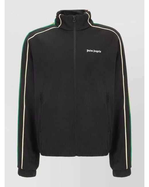 Palm Angels Black Track Jacket for men