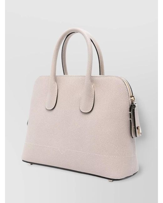 Valextra Natural Mini Leather Cross-Body Bag
