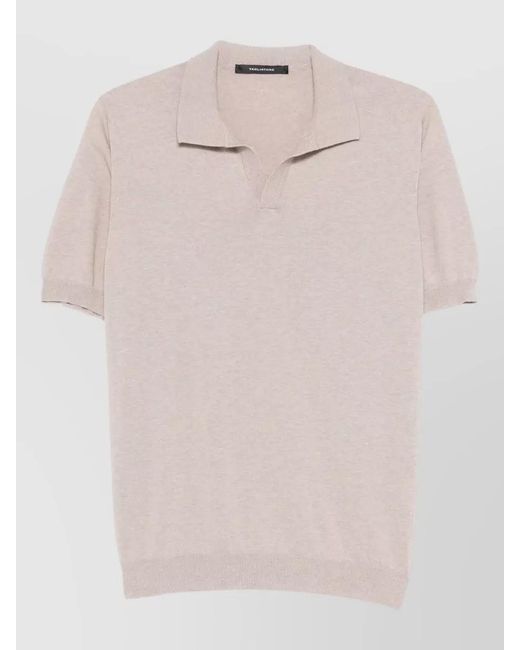 Tagliatore Natural Keith Polo Shirt Short Sleeves Collar for men
