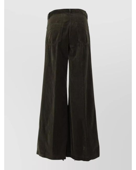 Aspesi Black Wide-Leg Trousers