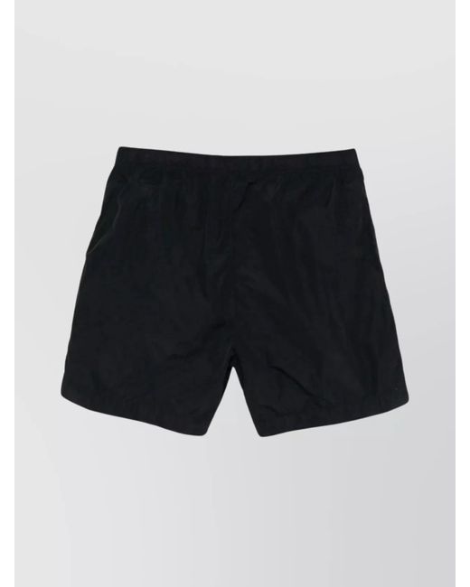 C P Company Black Waist Drawstring Swim Boxer Cargo Pocket for men