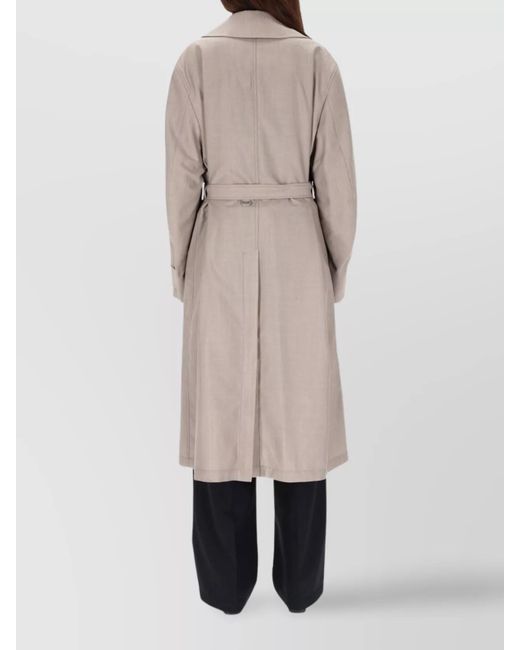 Lemaire Natural Double-Breasted Trench Coat