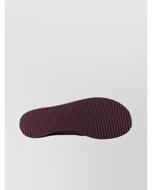 AMI Purple Leather Low-Top Sneakers for men