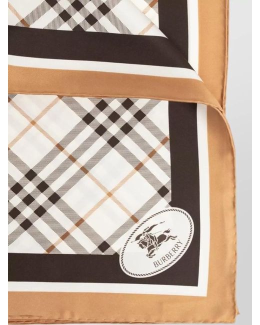 Burberry Multicolor Silk Checked Scarf