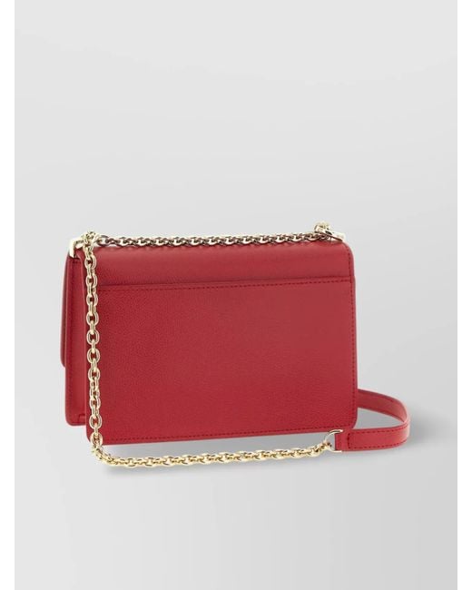 Furla Red Mini Chain Strap Crossbody Bag