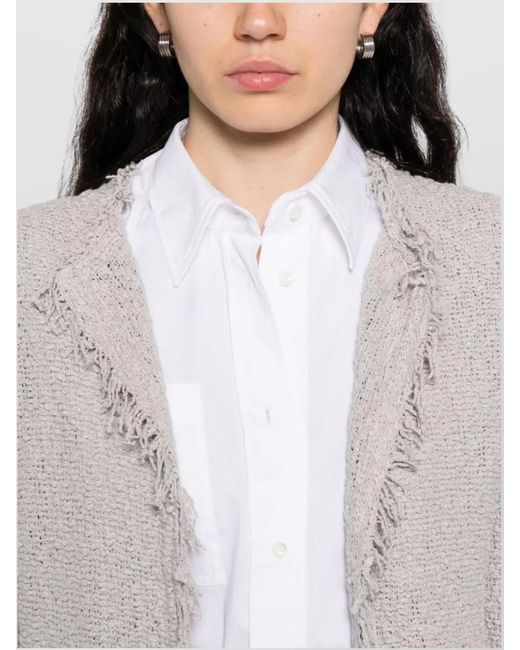 IRO White Cotton Tweed Jacket