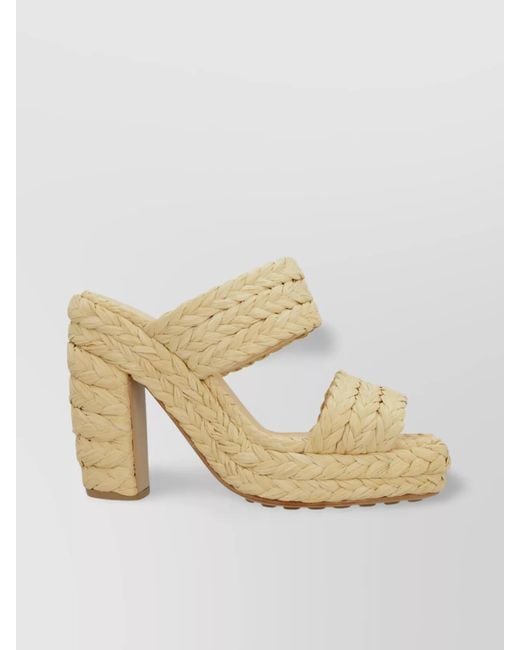 Bottega Veneta Natural Raffia Mules