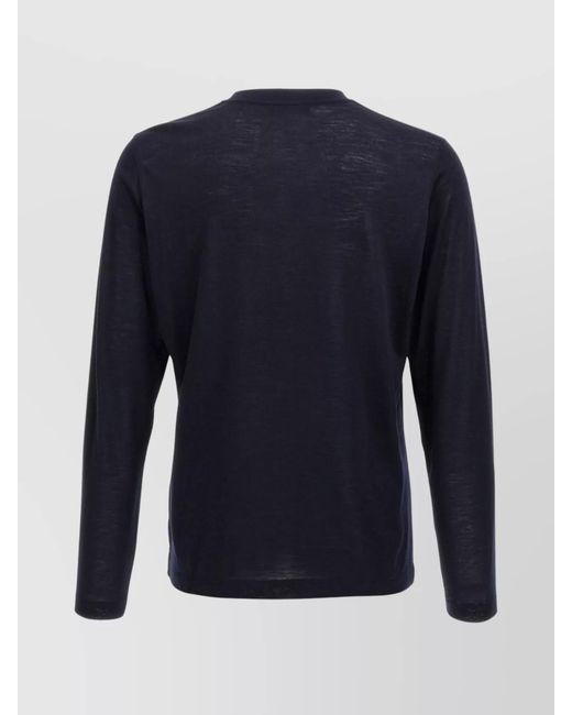 Zanone Blue Wool Crew Neck Sweater for men