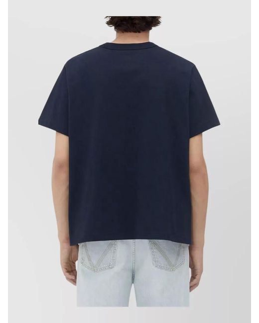 Bottega Veneta Blue Casual Stripe Crew Neck Regular Fit T-Shirt for men