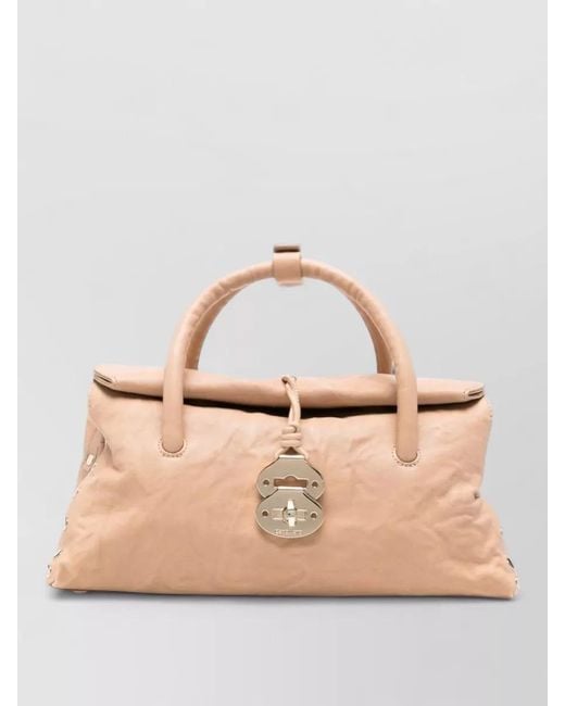 Zanellato Natural Dotta Officina Small Leather Shoulder Bag