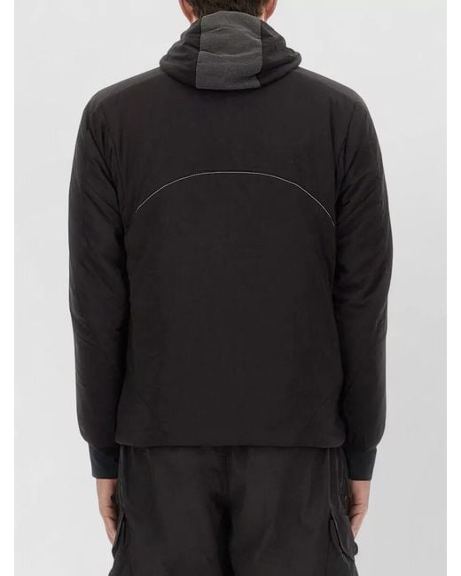 And Wander Black Nylon Hooded Jacket for men
