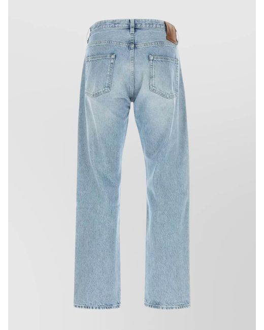 Valentino Garavani Blue Denim Mid-Rise Straight-Leg Jeans for men