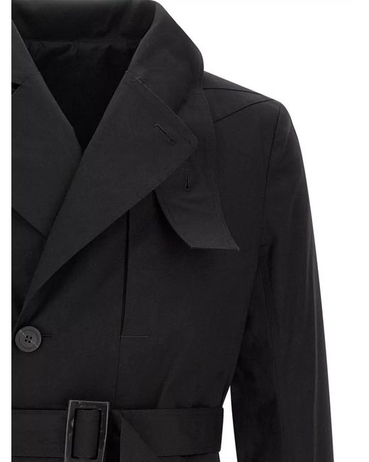 Rick Owens Black Mastodon Trench Coat for men