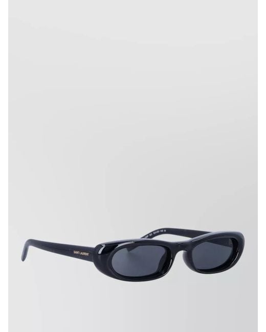 Saint Laurent Blue Sl 557 Plump Square Plastic Uv Sunglasses