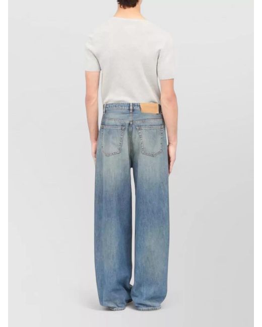 MM6 by Maison Margiela Blue Denim Wide-Leg Jeans for men