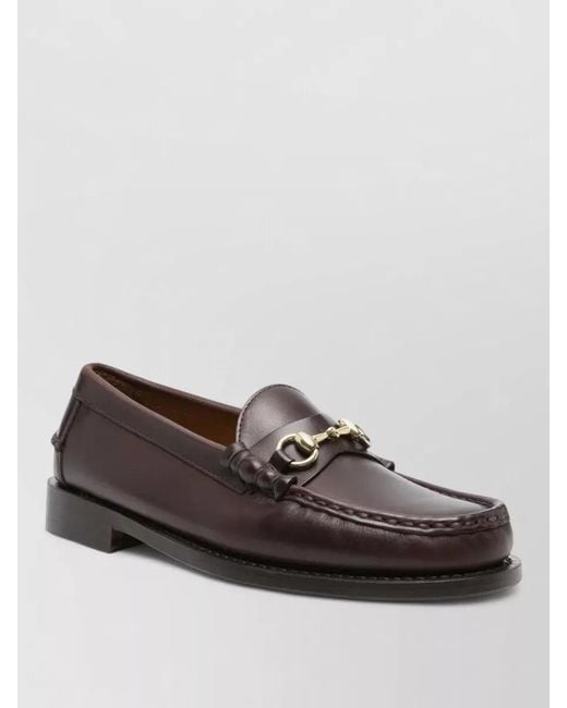 Sebago Brown Leather Joe Modena Loafers for men