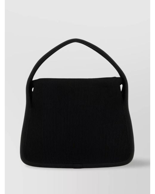 Alexander Wang Black Ribbed Fabric Shoulder Bag