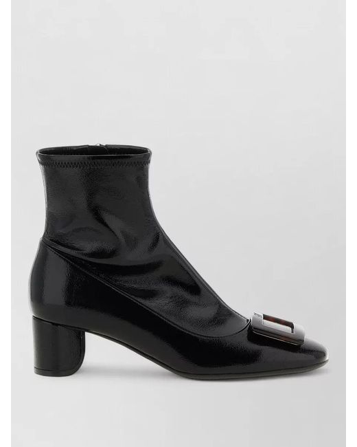 Roger Vivier Black Stretch Ankle Boots