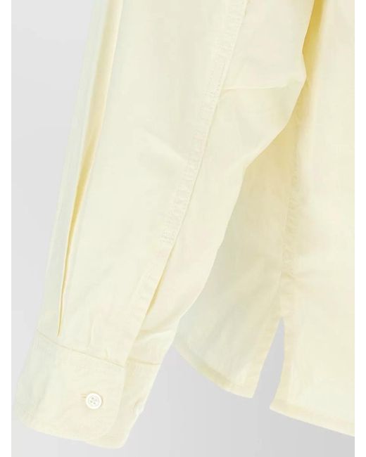 Willy Chavarria Natural Corcoran Shirt Button Down Collar Long Sleeves for men