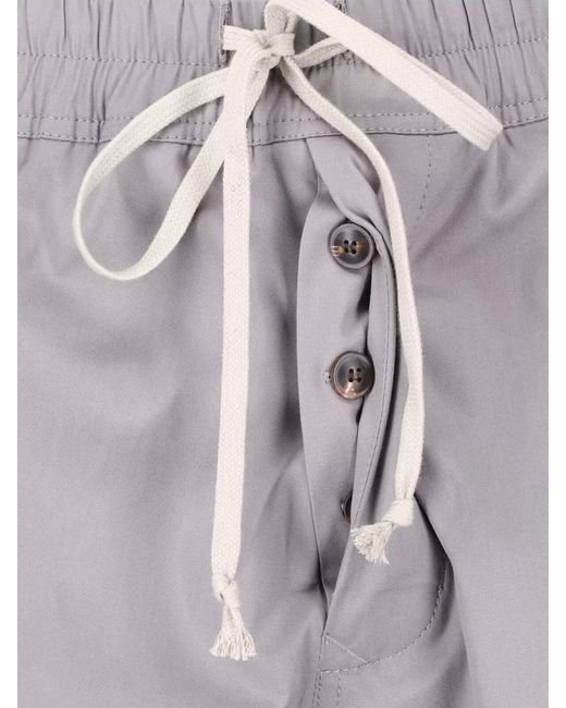 Rick Owens Gray Straight Leg Pants Back Button Pocket for men