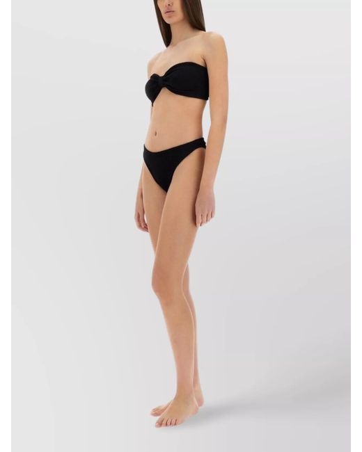 Hunza G Black Strapless Bikini