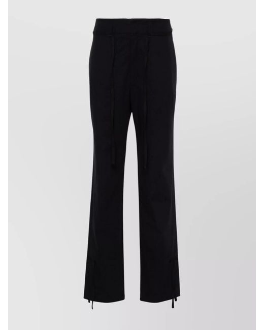Lemaire Black Cotton Mid-Rise Straight-Leg Trousers