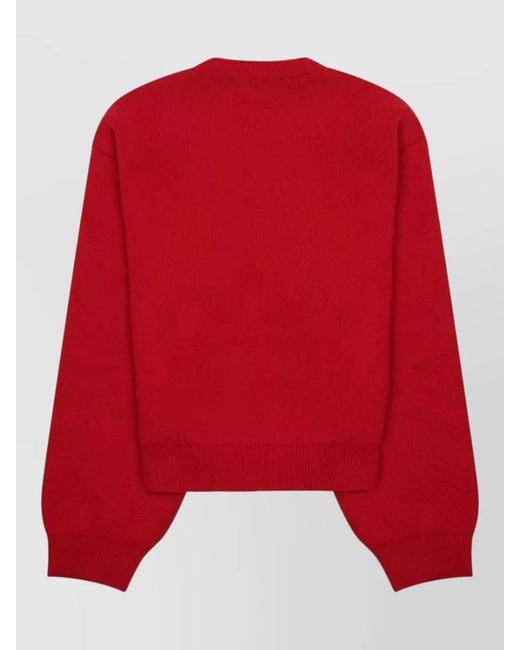 Céline Red Cashmere Virgin Wool Sweatshirt