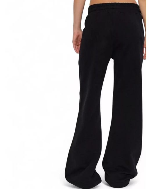 Palm Angels Black Mini Curved Logo Sweatpants