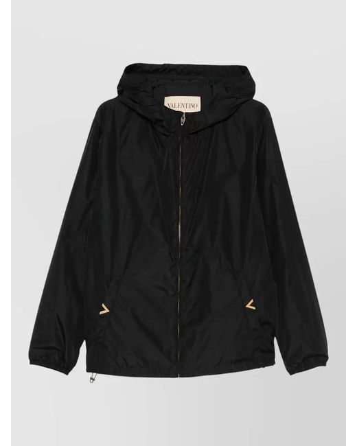 Valentino Black Hooded Jacket for men