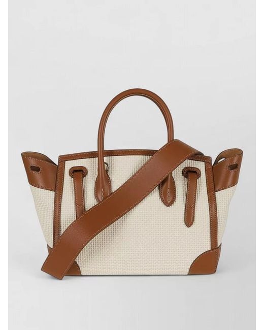 Ralph Lauren Brown Ricky 27 Small Tote Calfskin Trim