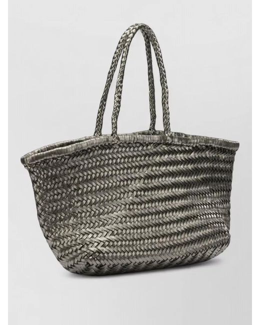 Dragon Diffusion Gray Leather Shoulder Bag