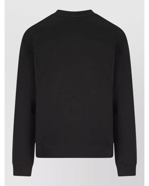 Valentino Garavani Black Cotton Printed Crewneck Sweatshirt for men